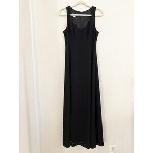 Nicole Miller Black Sleeveless Textured Lined Maxi Dress Size 8‎